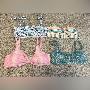 Four Swimsuit Bikini Tops Size Medium - Aeropostale, Shein, VYB